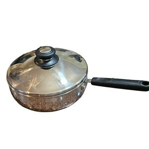 Firenze 18/10 Stainless Steel Saucepan with Lid 9.5 Inch Designed in Italy